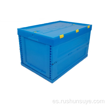 Caja plegable de plástico azul 65L